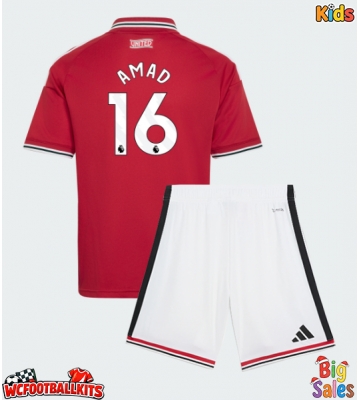 Manchester United Amad Diallo #16 Replica Home Stadium Kit for Kids 2026-27 Short Sleeve (+ pants)